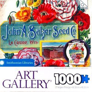 *Sealed* Art Gallery Jigsaw Puzzle 1000 Pieces Smithsonian Libraries John Salzer